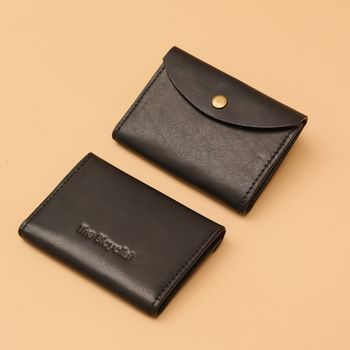 Slim Card Wallet for Men in Black