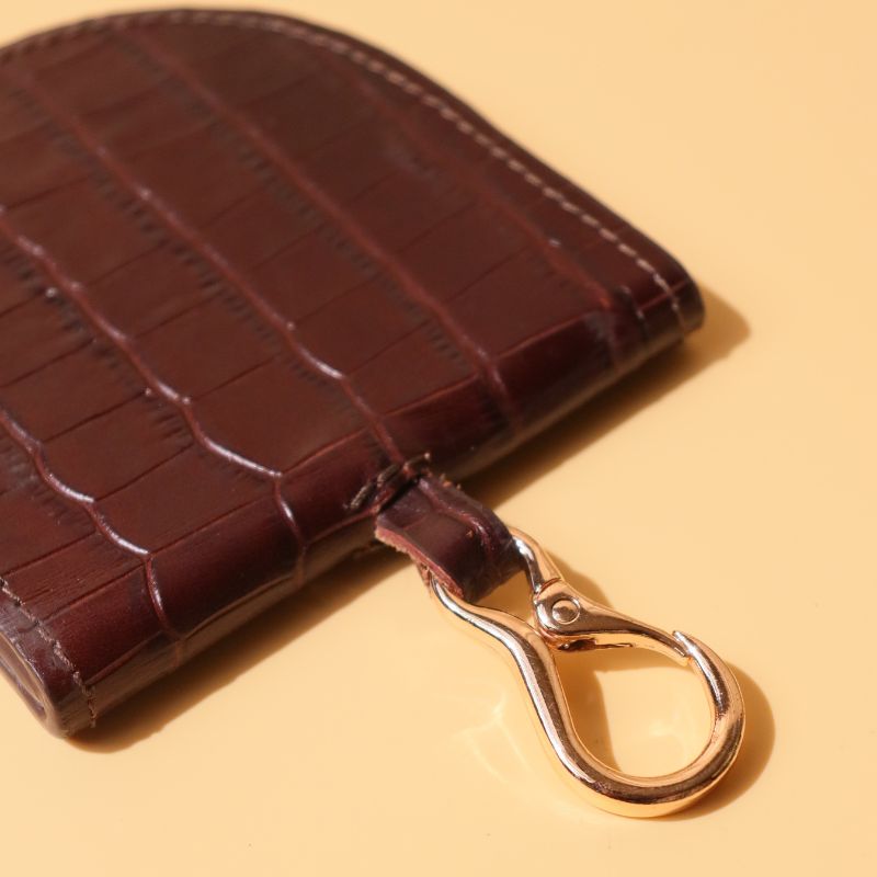Mirror Case in Croc Leather Finish