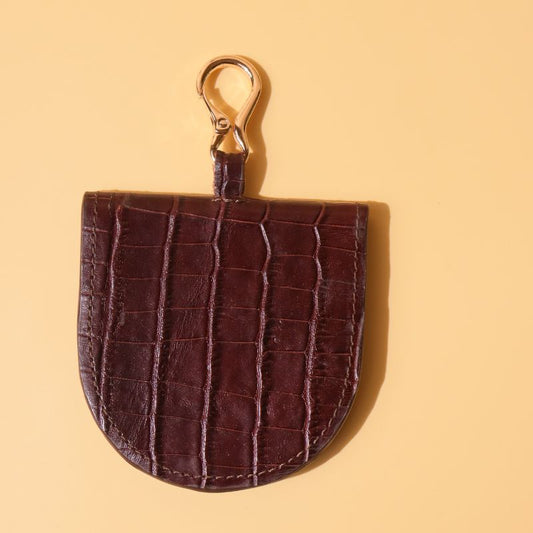 Mirror Case in Croc Leather Finish