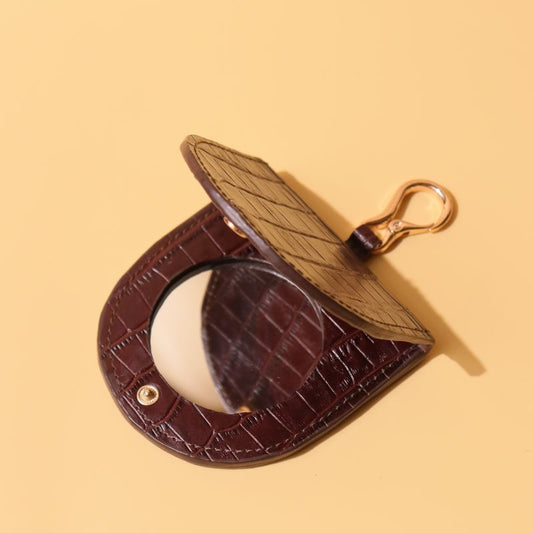 Mirror Case in Croc Leather Finish