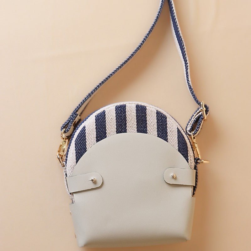 Canvas Leather Sling Bag Wedding Gift Idea for Female Friend