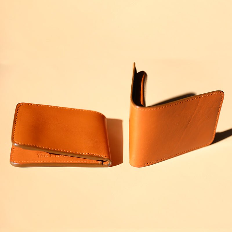 Orange Bifold Wallet Coin Pouch - Main Image