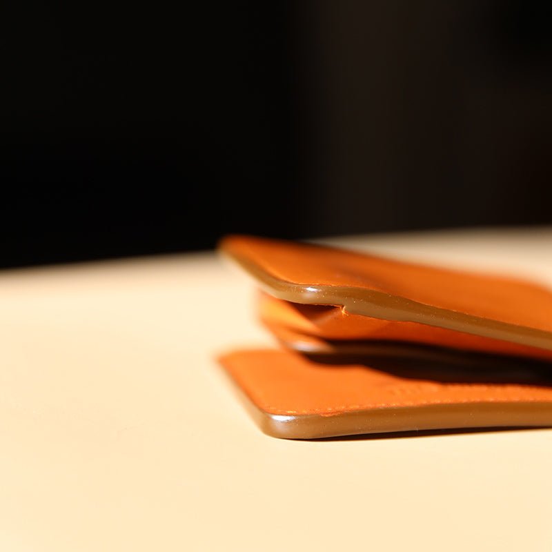 Genuine handmade pure leather classic minimal branded gents bifold money wallet for men with a coin pouch - The Bicyclist