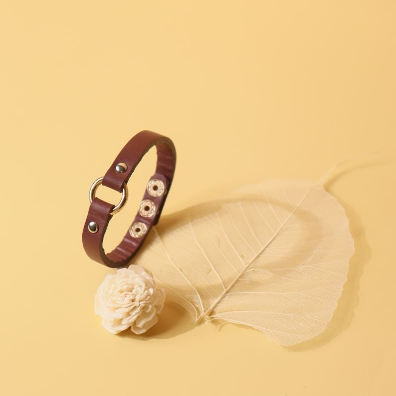 Handmade Rakhi and Wristband in Maroon - Bicyclist: Handmade Leather Goods Leather Goods bicyclistshop