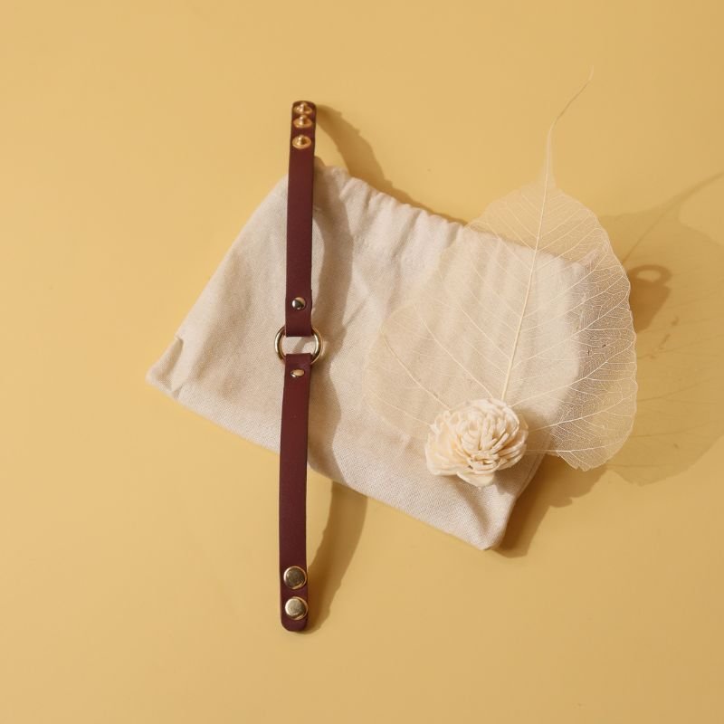 Handmade Rakhi and Wristband in Maroon - Bicyclist: Handmade Leather Goods Leather Goods bicyclistshop