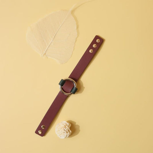 Handmade Rakshabandhan Bracelet in Maroon & Green - Bicyclist: Handmade Leather Goods Leather Goods bicyclistshop