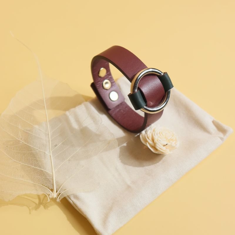Handmade Rakshabandhan Bracelet in Maroon & Green - Bicyclist: Handmade Leather Goods Leather Goods bicyclistshop