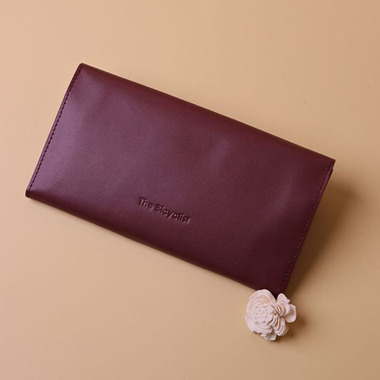 Large Minimal Long Phone Wallet in Maroon - Bicyclist: Handmade Leather Goods Leather Goods bicyclistshop