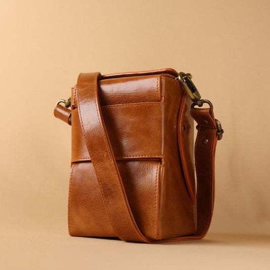 Leather Pouch Bag in Tan: Esmerelda - Bicyclist: Handmade Leather Goods Leather Goods bicyclistshop