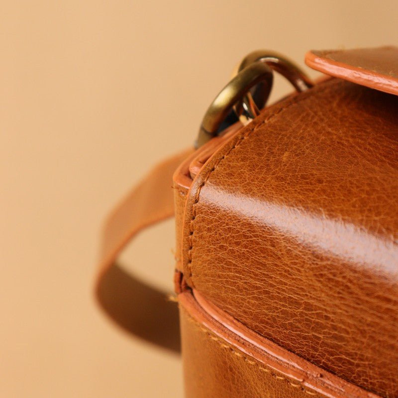 Leather Pouch Bag in Tan: Esmerelda - Bicyclist: Handmade Leather Goods Leather Goods bicyclistshop
