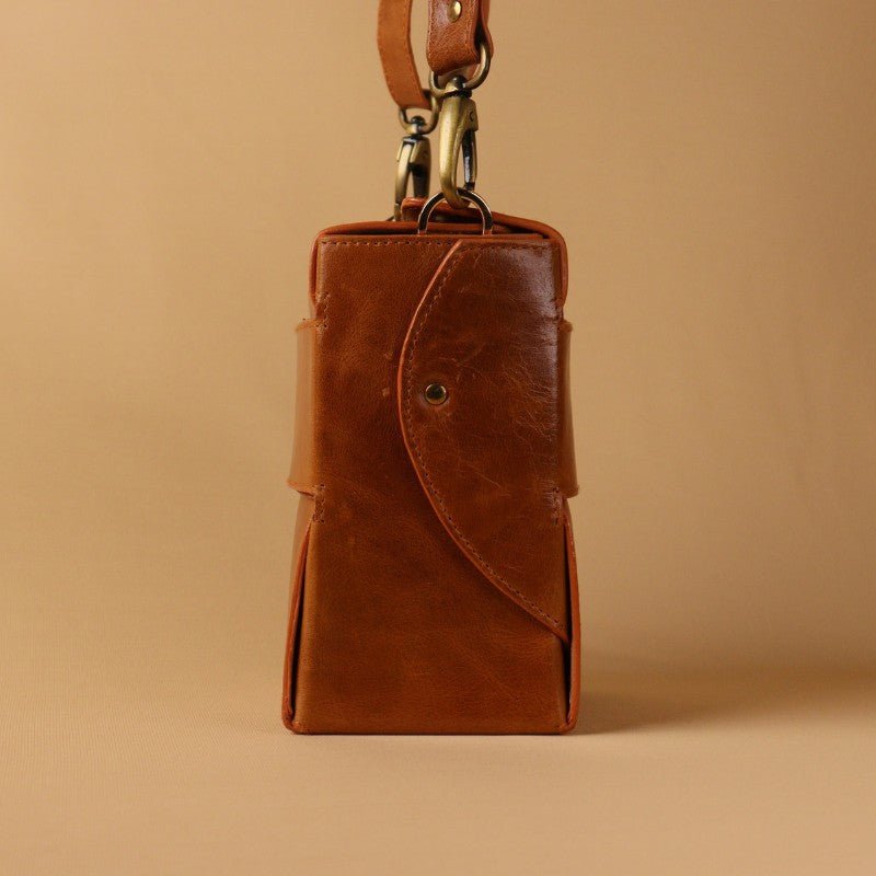 Leather Pouch Bag in Tan: Esmerelda - Bicyclist: Handmade Leather Goods Leather Goods bicyclistshop
