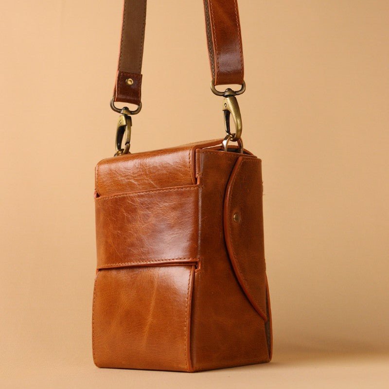 Leather Pouch Bag in Tan: Esmerelda - Bicyclist: Handmade Leather Goods Leather Goods bicyclistshop