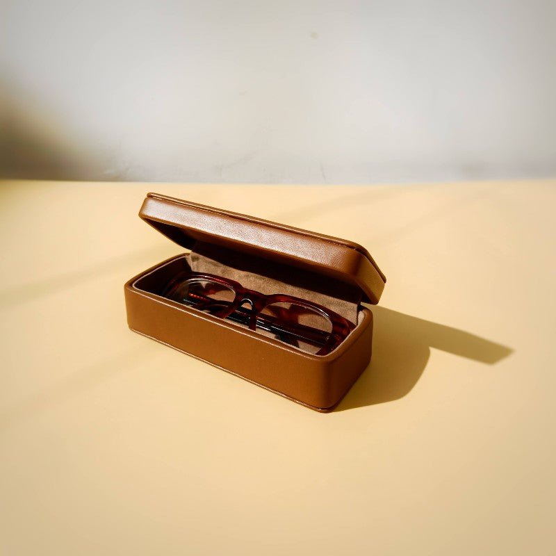 Leather Spectacle Case in Tan - Bicyclist: Handmade Leather Goods Leather Goods Bicyclist: Handmade Leather Goods