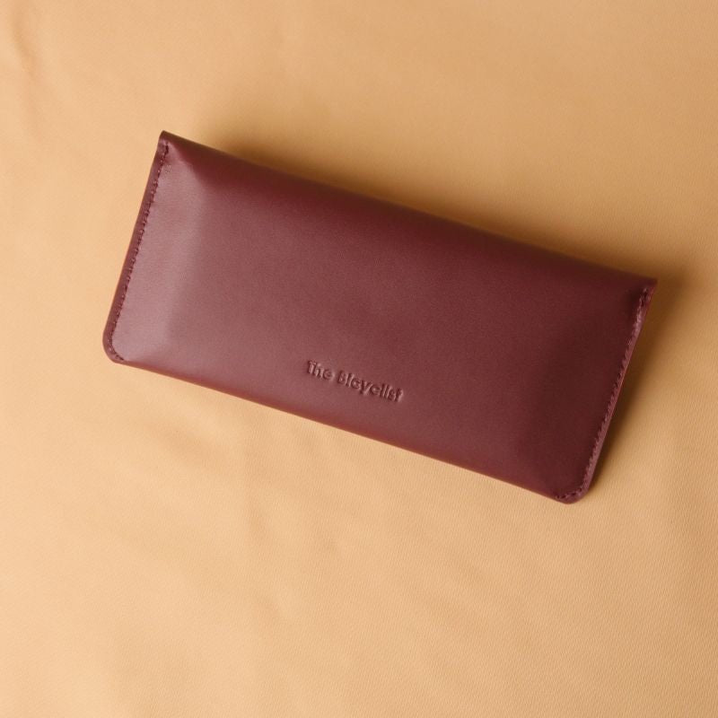 Long Wallet for Women in Maroon - Bicyclist: Handmade Leather Goods Leather Goods bicyclistshop