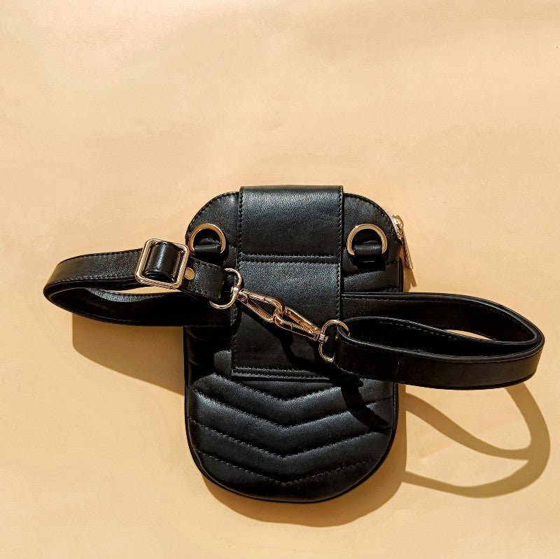 Mini Crossbody Sling Pouch Bag: Beetle in Black - Bicyclist: Handmade Leather Goods Leather Goods bicyclistshop