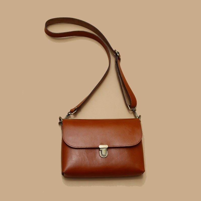 A Classic Crossbody Sling Bag for Women in Tan: Sophie – Bicyclist:  Handmade Leather Goods