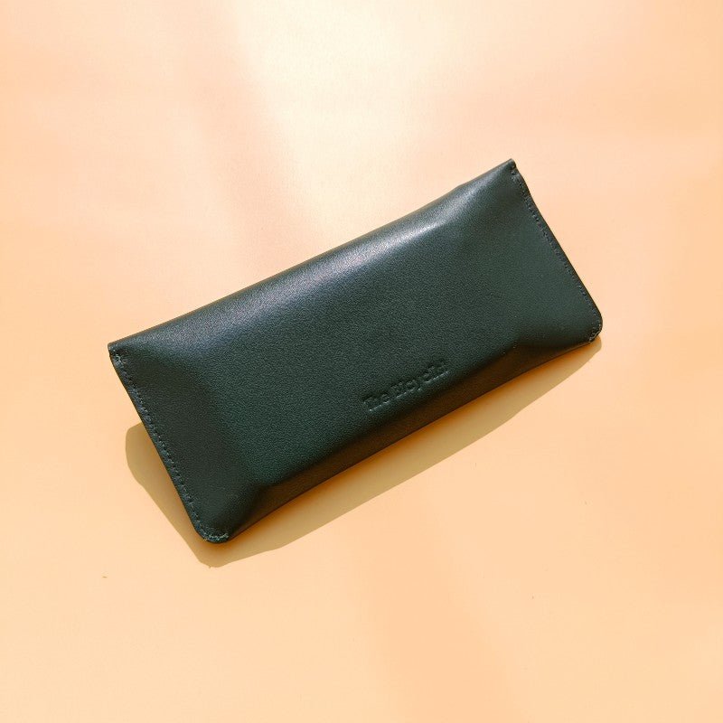 Slim Long Wallet for Women in Dark Green - Bicyclist: Handmade Leather Goods Leather Goods bicyclistshop