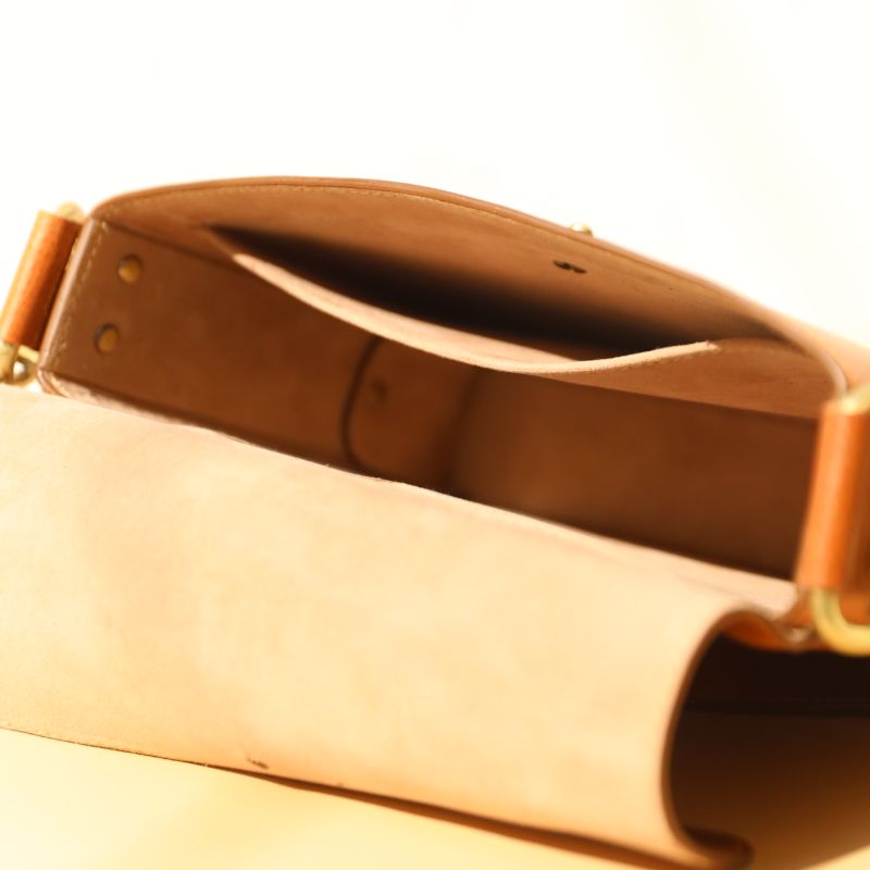Tan Brown Crossbody Shoulder Unisex Sling Bag: Zoe - Bicyclist: Handmade Leather Goods Leather Goods bicyclistshop