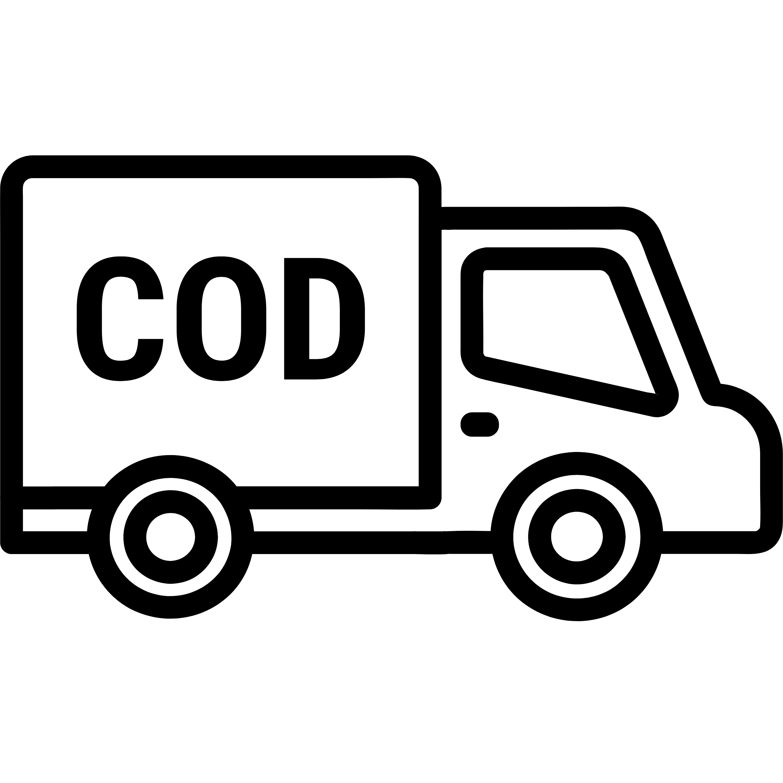 Black Line Art Icon for Cash on Delivery