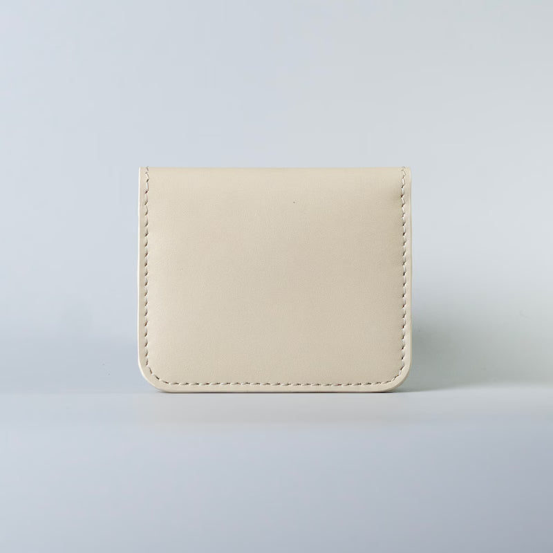 Slim Bifold Card Wallet in Off White