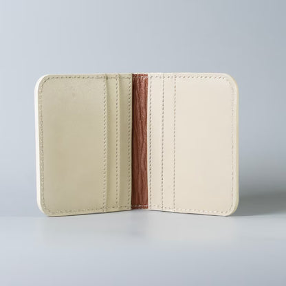 Slim Bifold Card Wallet in Off White