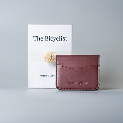 Minimalist Bifold Card Wallet in Maroon