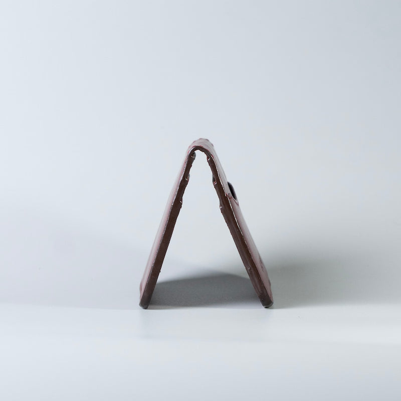 Minimalist Bifold Card Wallet in Maroon