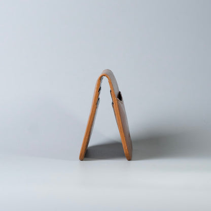 Slim Minimalist Bifold Card Wallet in Tan