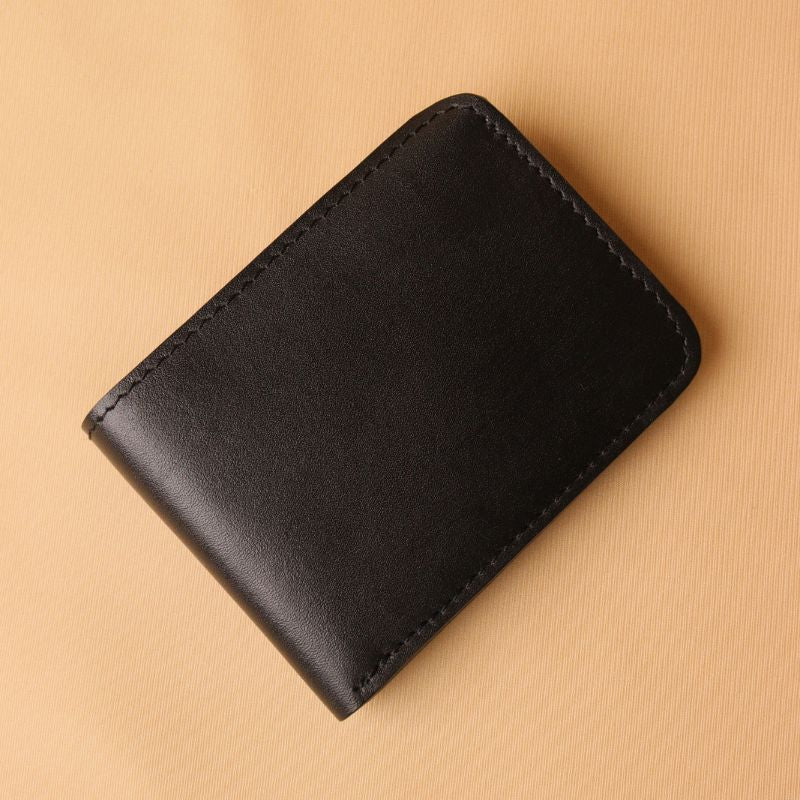 Black Classic Bifold Wallet - Bicyclist: Handmade Leather Goods Leather Goods bicyclistshop