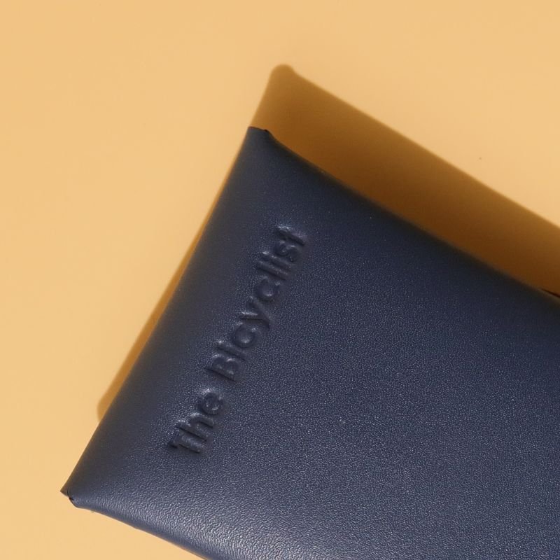 Card Holder in Deep Blue - Bicyclist: Handmade Leather Goods Leather Goods bicyclistshop