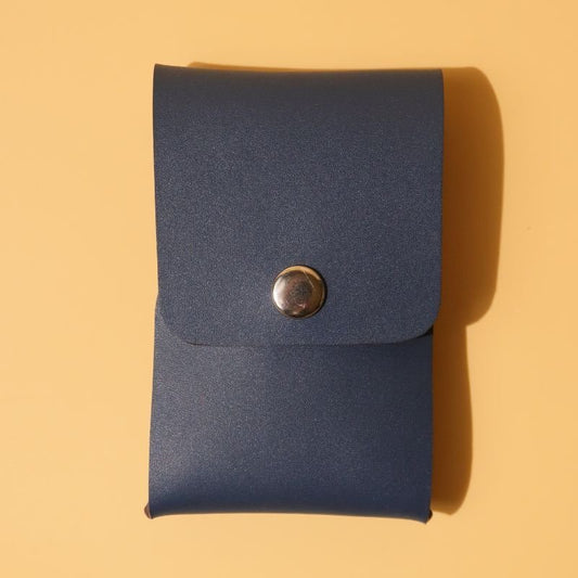 Card Holder in Deep Blue - Bicyclist: Handmade Leather Goods Leather Goods bicyclistshop
