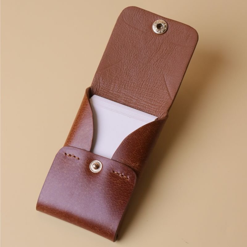 Card Holder in Tan - Bicyclist: Handmade Leather Goods Leather Goods bicyclistshop