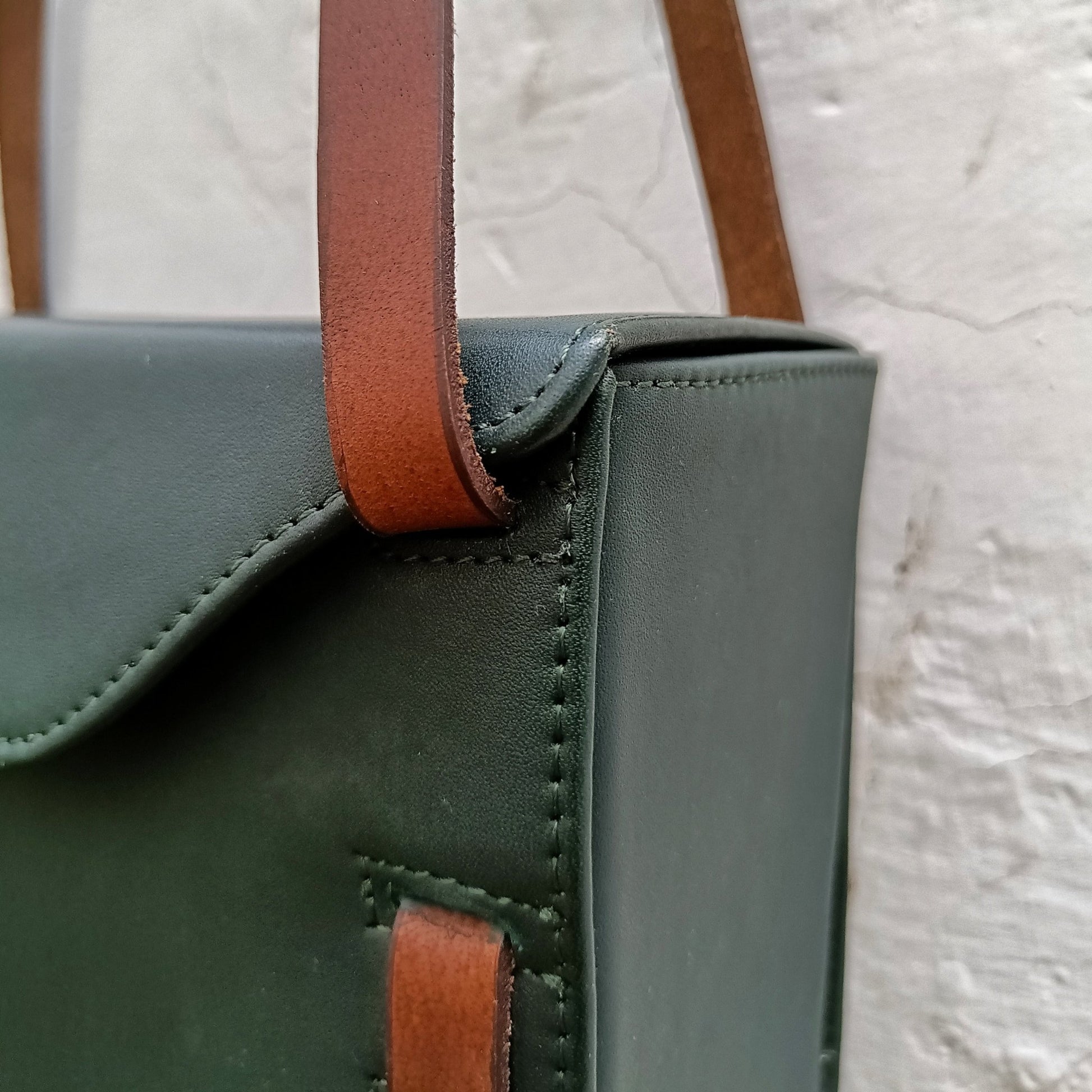Evening Box Shoulder Bag and Handbag in Emerald Green: Luna - Bicyclist: Handmade Leather Goods Leather Goods bicyclistshop