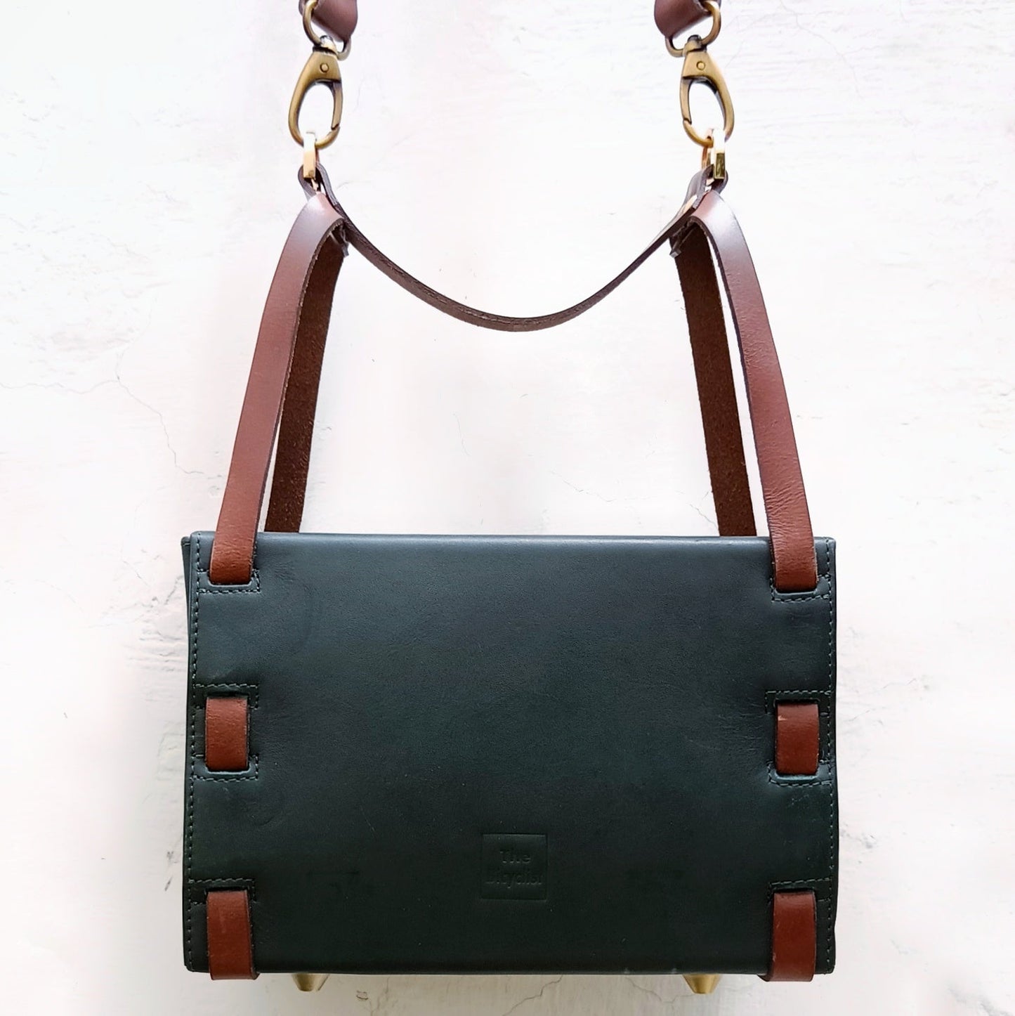 Evening Box Shoulder Bag and Handbag in Emerald Green: Luna - Bicyclist: Handmade Leather Goods Leather Goods bicyclistshop