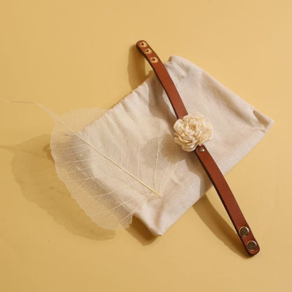 Handmade Rakshabandhan Wristband in Tan - Bicyclist: Handmade Leather Goods Leather Goods bicyclistshop