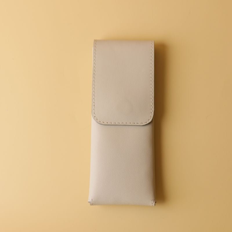 Leather Pouch for Spectacles & Pens in Off White - Bicyclist: Handmade Leather Goods Leather Goods bicyclistshop