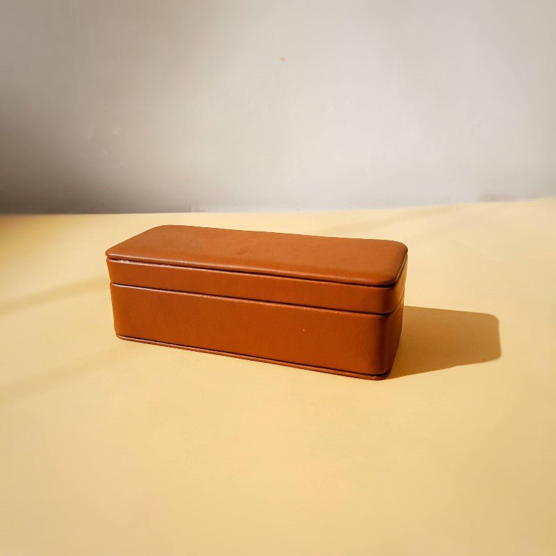 Leather Spectacle Case in Tan - Bicyclist: Handmade Leather Goods Leather Goods Bicyclist: Handmade Leather Goods