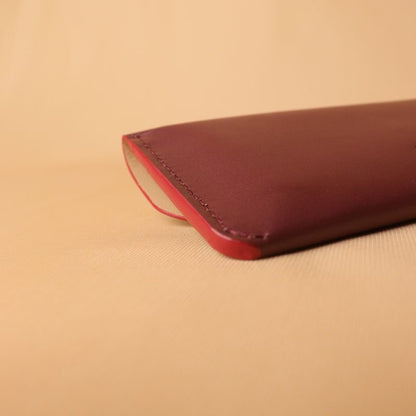 Long Wallet for Women in Maroon - Bicyclist: Handmade Leather Goods Leather Goods bicyclistshop