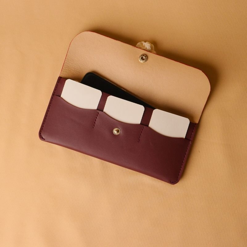 Long Wallet Purse Coin Button Clutch Bag – Eshoper