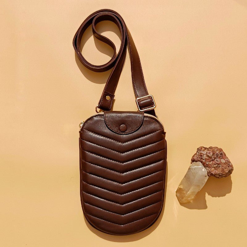 4303-Túi xách tay-COACH dark brown leather tote bag - KIWIKI BOUTIQUE