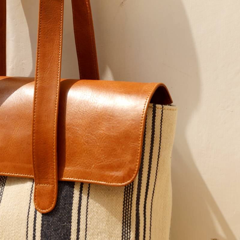 Oversized Canvas and Leather Shoulder Tote Bag – Bicyclist: Handmade  Leather Goods