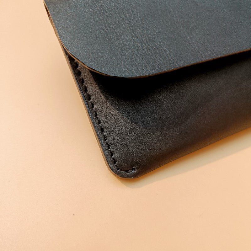Slim Long Wallet for Women in Black - Bicyclist: Handmade Leather Goods Leather Goods bicyclistshop